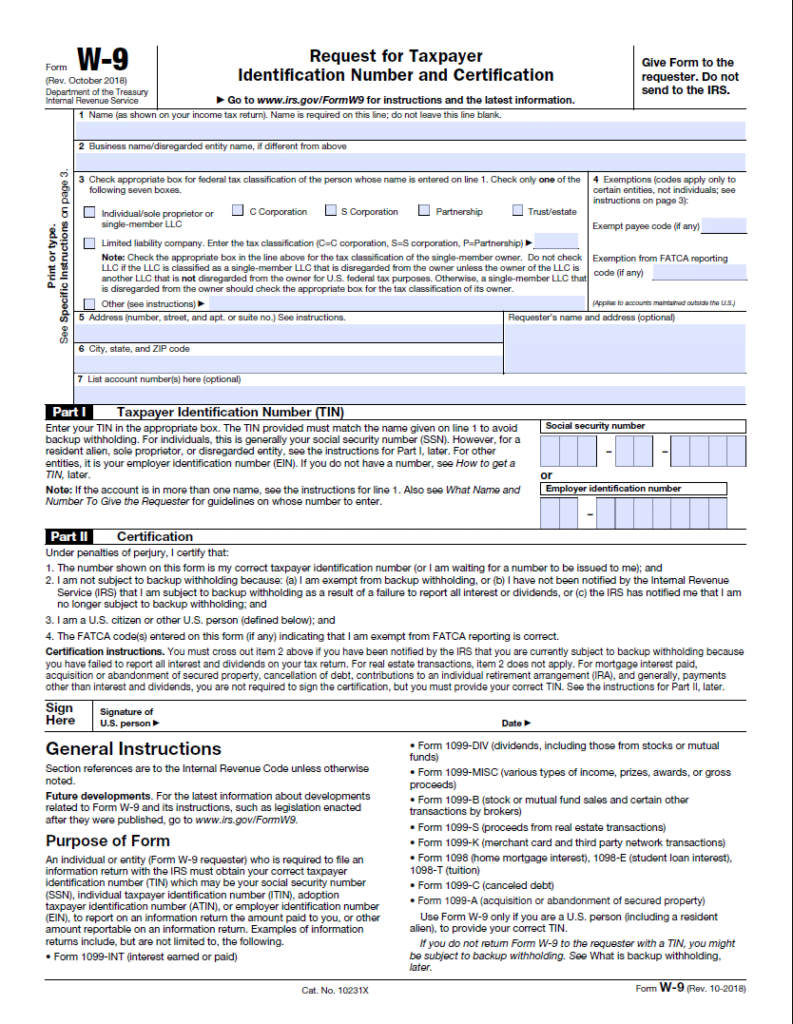 W9 Form 2023